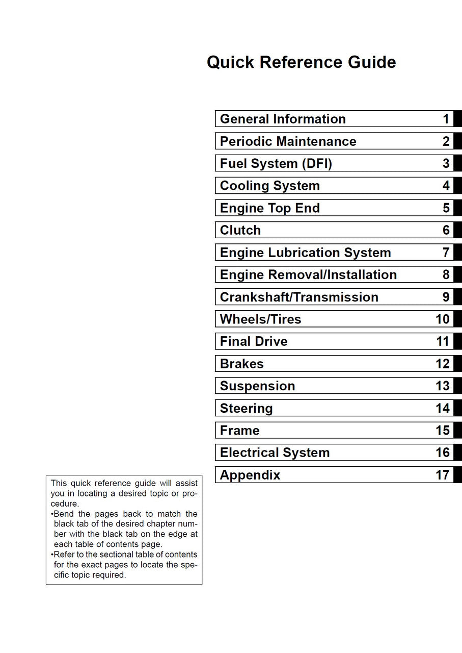 Kawasaki 2004-2005 Ninja ZX-10R Repair Service Manual