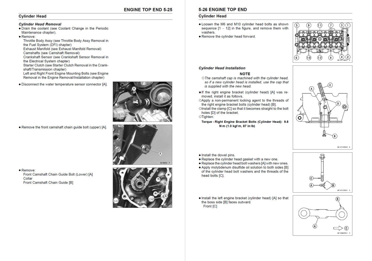 Kawasaki 2008-2010 Ninja ZX-10R Repair Service Manual