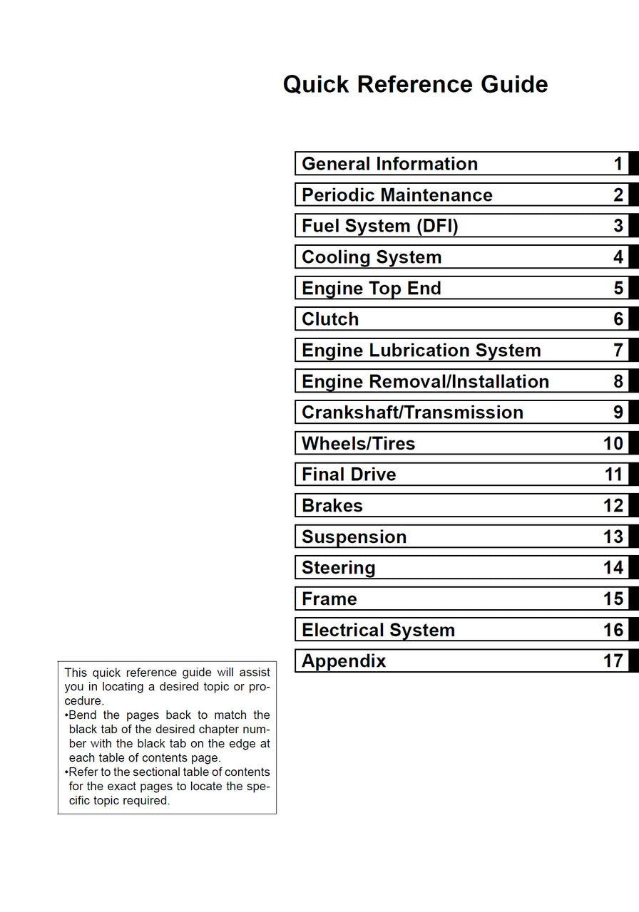 Kawasaki 2008-2010 Ninja ZX-10R Repair Service Manual