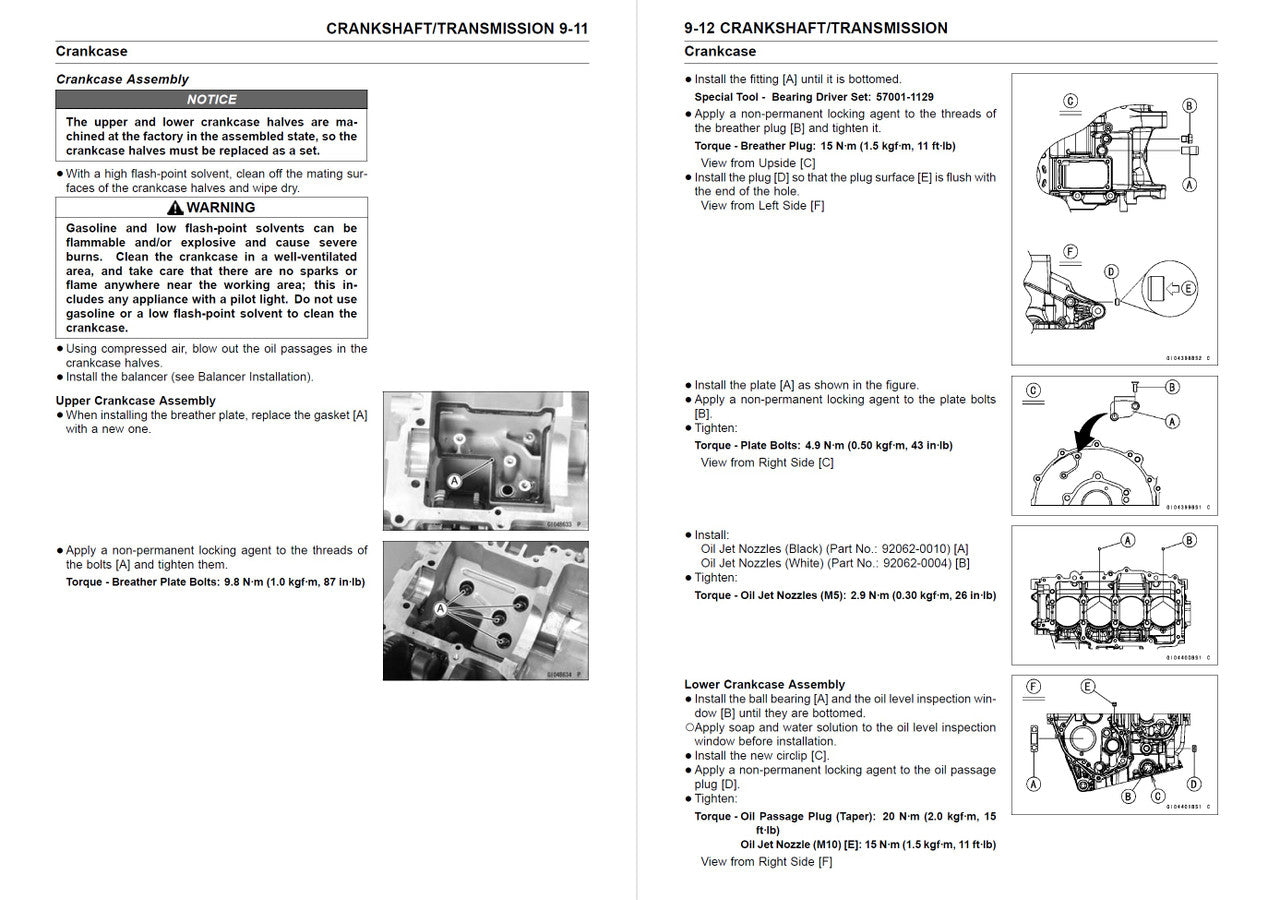 Kawasaki 2011-2015 Ninja ZX-10R Repair Service Manual