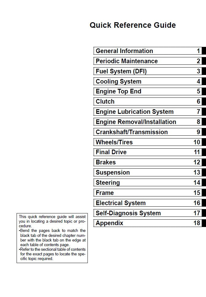 Kawasaki 2016-2017 Ninja ZX-10R Repair Service Manual