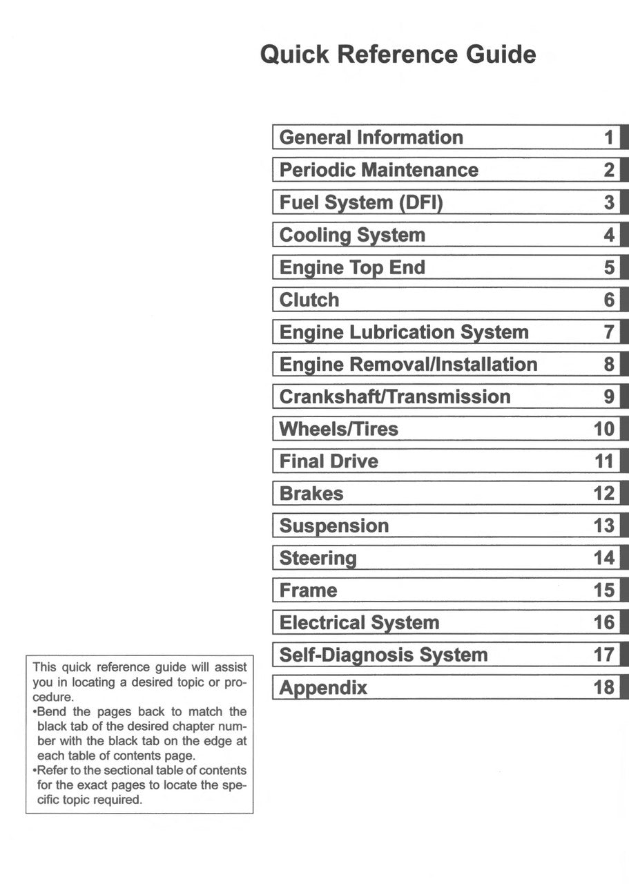 Kawasaki 2016-2018 Ninja ZX-10R Repair Service Manual