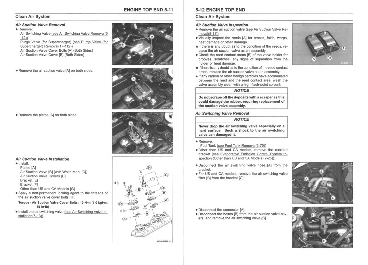 Kawasaki 2019-2021 Ninja H2 SX SE+ Repair Service Manual