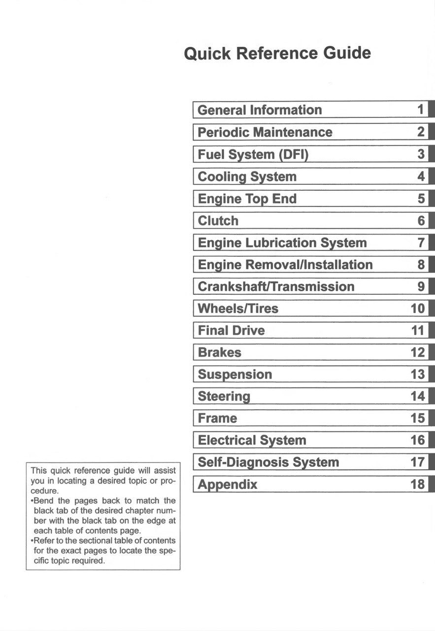 Kawasaki 2020 Ninja ZX-10R Repair Service Manual