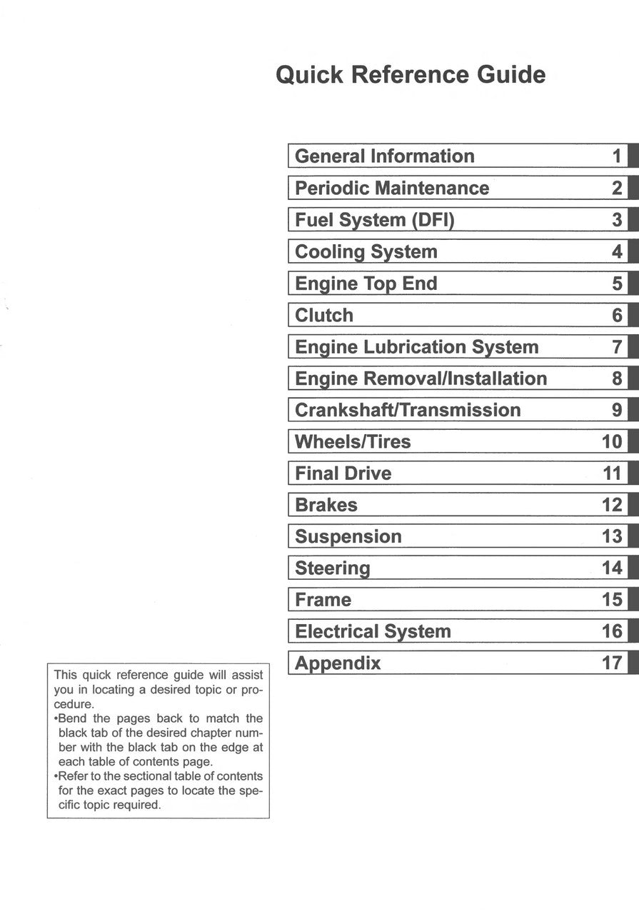 Kawasaki 2020-2023 Ninja ZX-6R Repair Service Manual
