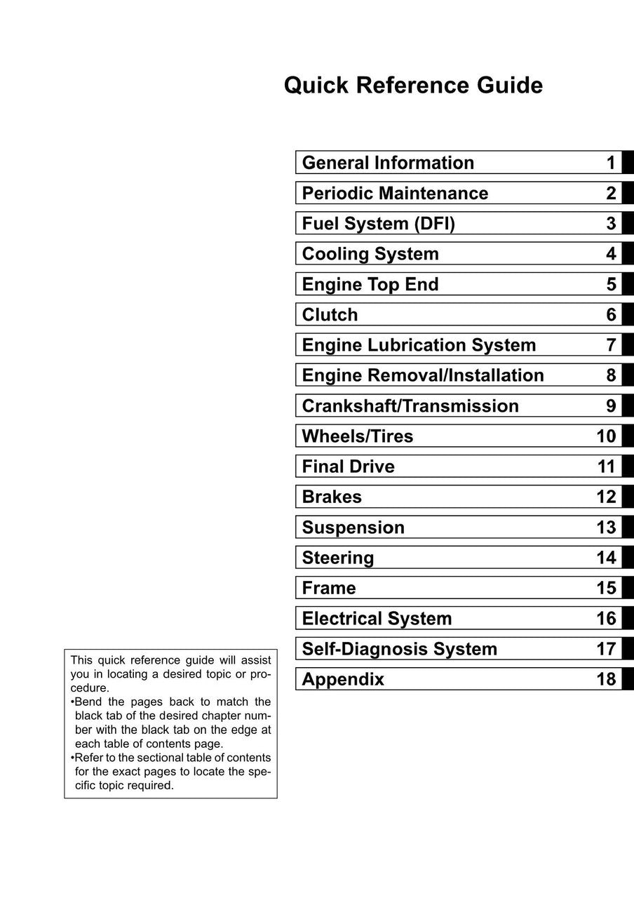 Kawasaki 2024 Ninja ZX-6R Repair Service Manual